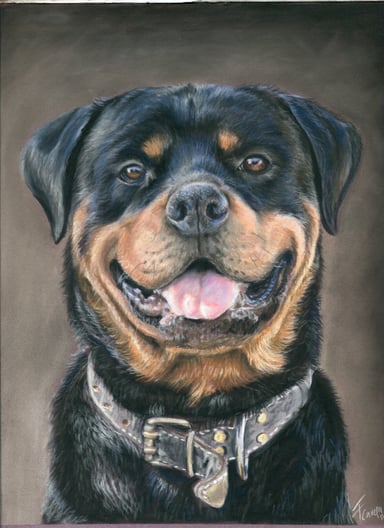 Dog drawing, one subject